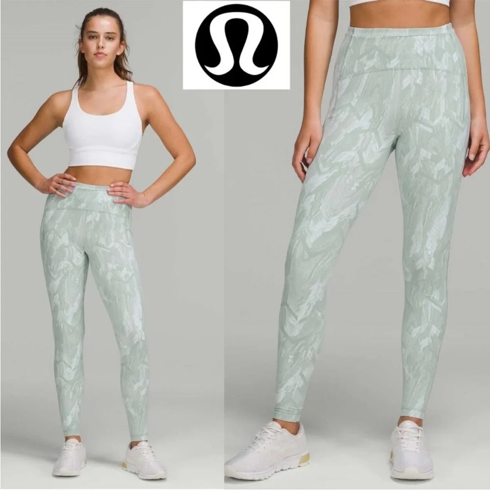 Lululemon SIZE 8 Swift Speed High Rise Leggings 28" - Reverberate Chevron - Picture 1 of 10